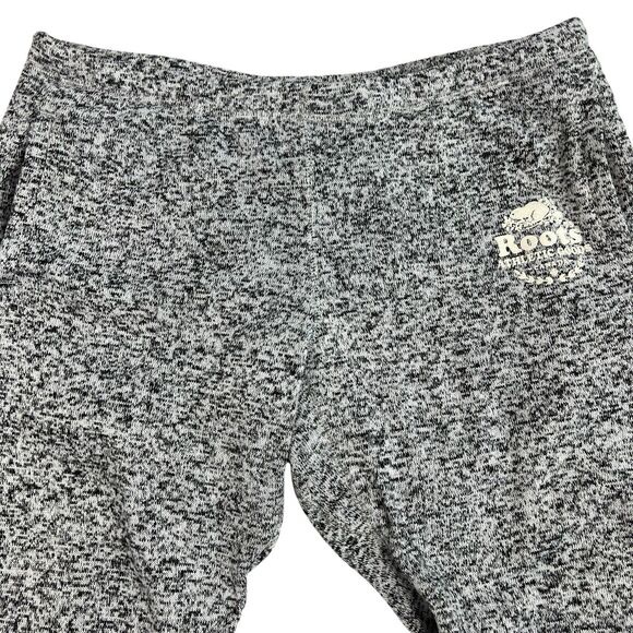 Roots Canada Women’s Gray Marled Fleece Crop Athletic Pull On Sweatpants XL - Picture 3 of 12